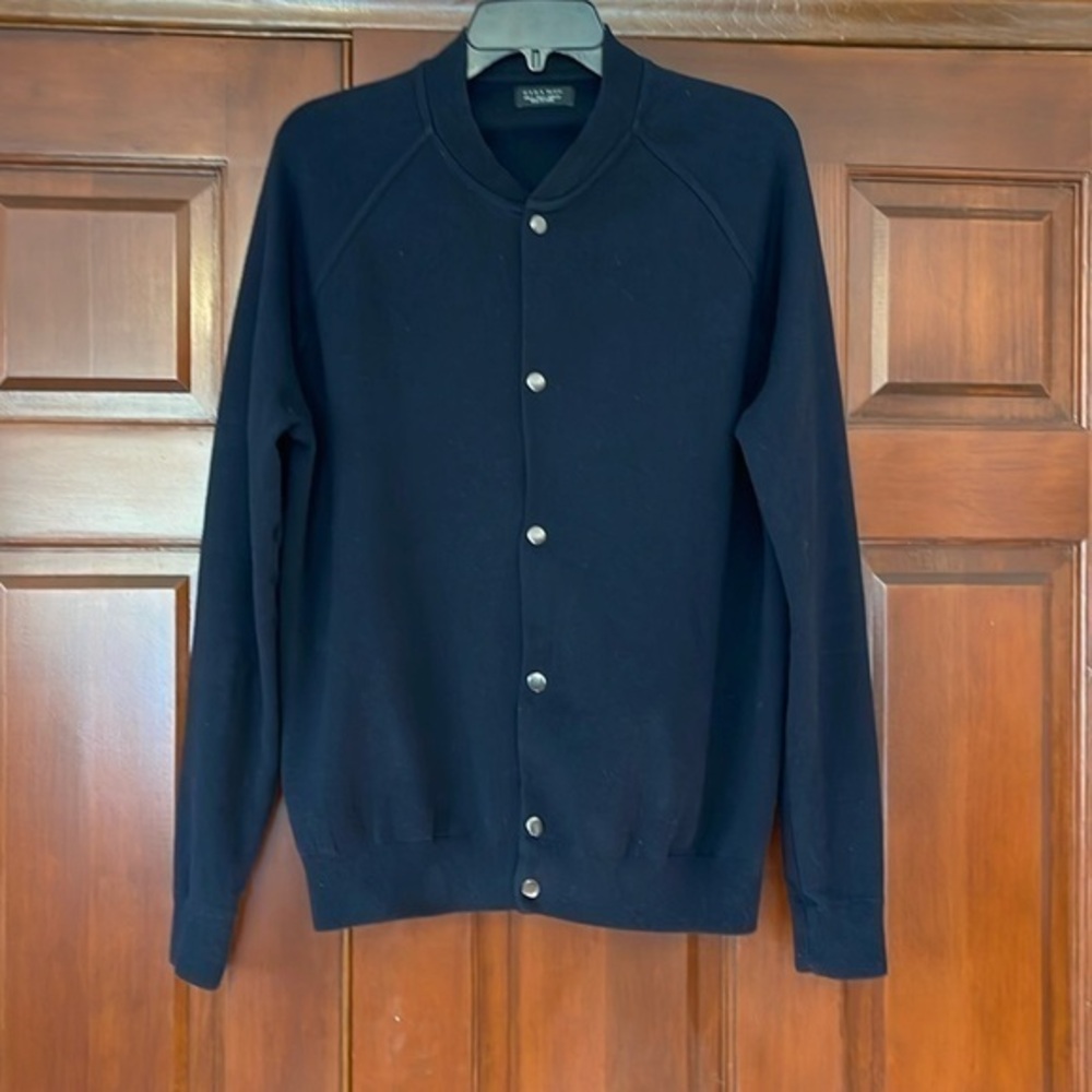 Topshop snap front cardigan sweater Navy size L